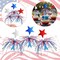 4th of July Cocktail Picks 100Pcs, Patriotic Firework Picks with Red White Blue Stars Cocktail Sticks Cupcake Toppers Toothpicks for 4th of July Party Food Drinks Appetizers Picks Decorations